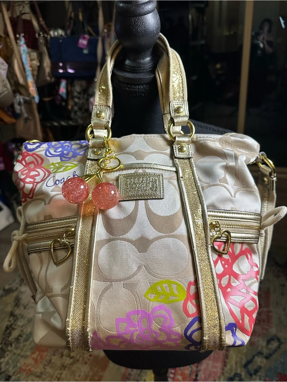 Coach Poppy Daisy Appliqué Signature Tote - Picture 2 of 16